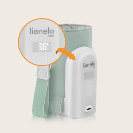 Lionelo - Wiederaufladbarer Flaschenwärmer THERMUP GO EVO 18W/5V grün/weiß