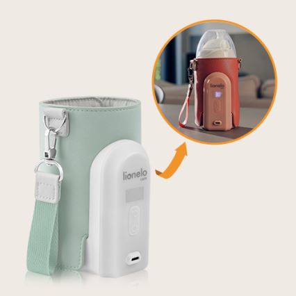 Lionelo - Wiederaufladbarer Flaschenwärmer THERMUP GO EVO 18W/5V grün/weiß