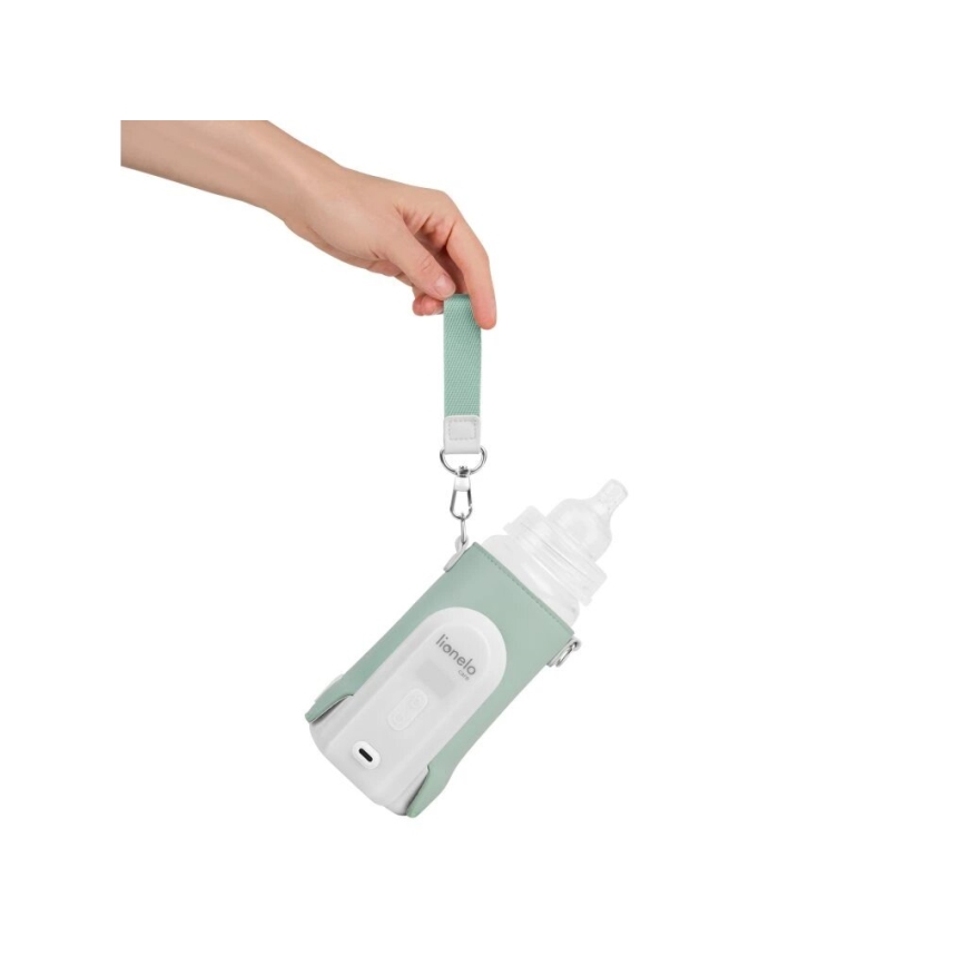 Lionelo - Wiederaufladbarer Flaschenwärmer THERMUP GO EVO 18W/5V grün/weiß