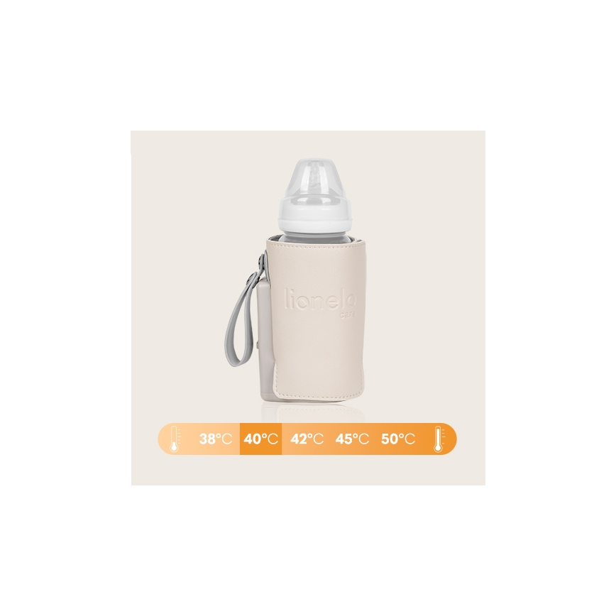 Lionelo - Wiederaufladbarer Flaschenwärmer THERMUP GO PLUS 10W/5V beige
