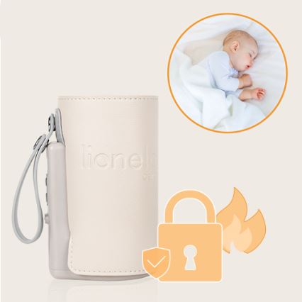 Lionelo - Wiederaufladbarer Flaschenwärmer THERMUP GO PLUS 10W/5V beige