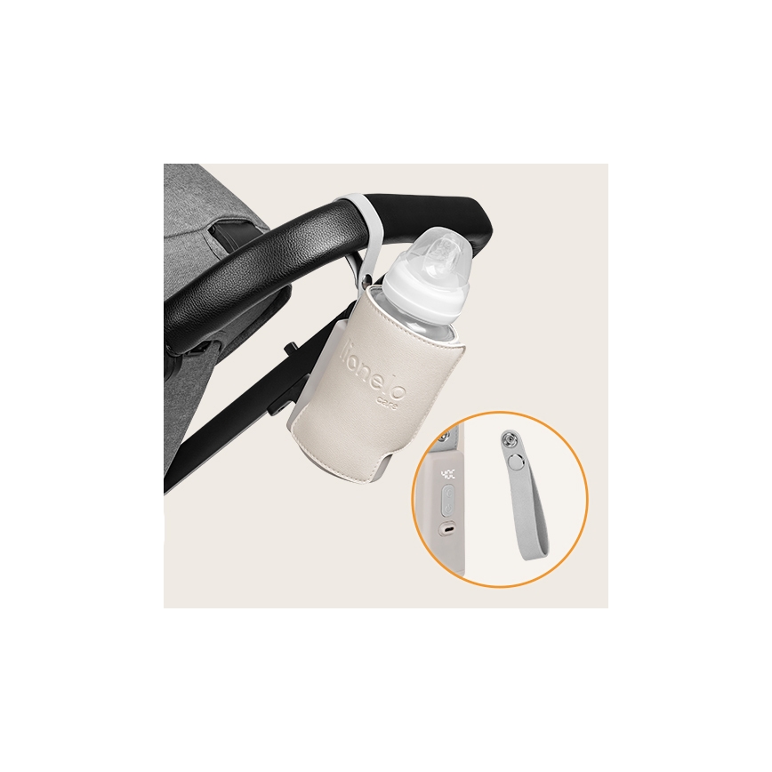 Lionelo - Wiederaufladbarer Flaschenwärmer THERMUP GO PLUS 10W/5V beige