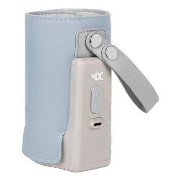 Lionelo - Wiederaufladbarer Flaschenwärmer THERMUP GO PLUS 10W/5V blau/grau