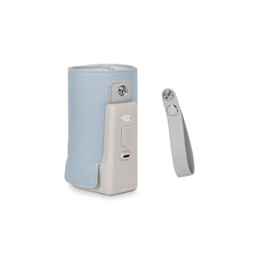 Lionelo - Wiederaufladbarer Flaschenwärmer THERMUP GO PLUS 10W/5V blau/grau