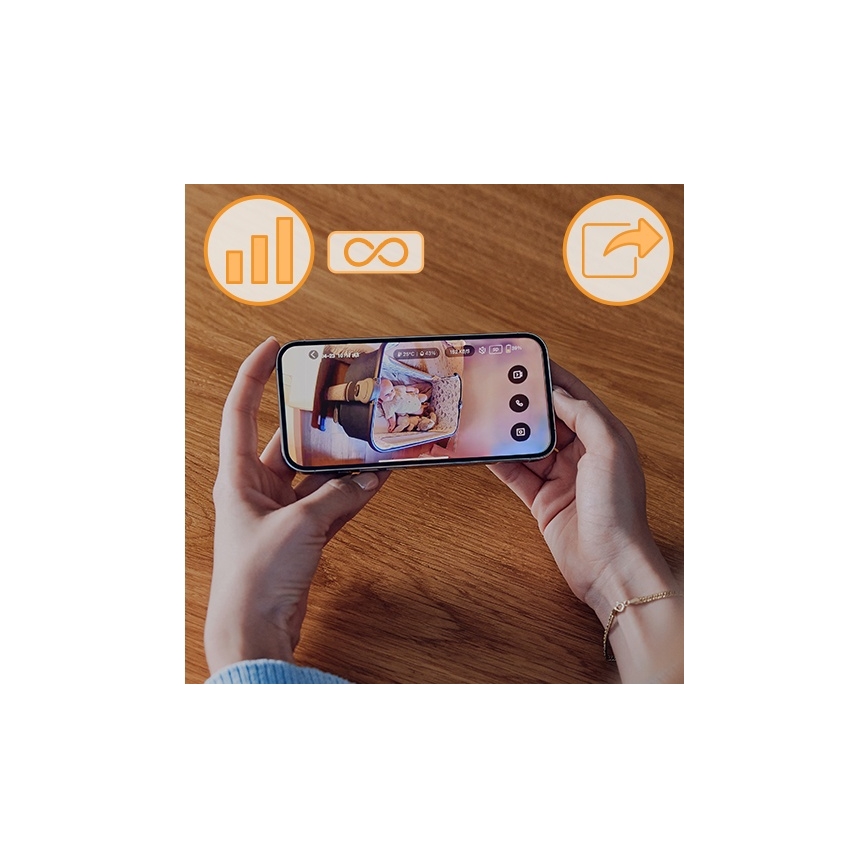 Lionelo - Wiederaufladbares Babyphone BABYLINE GO 5V 3350 mAh