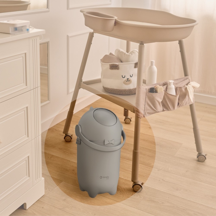 Lionelo - Windeleimer PUREBIN 10 l Grau