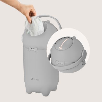Lionelo - Windeleimer PUREBIN 10 l Grau