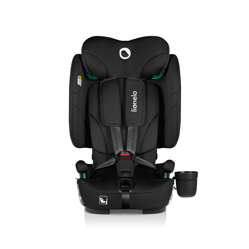 Lionelo - Zusammenklappbarer Kindersitz NELLY i-Size 76-150 cm Carbon-Schwarz