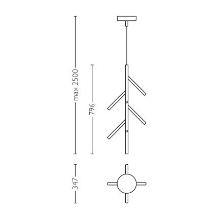 Lirio 40758/11/LI - Hängeleuchte BRANCHES 9xLED/5W