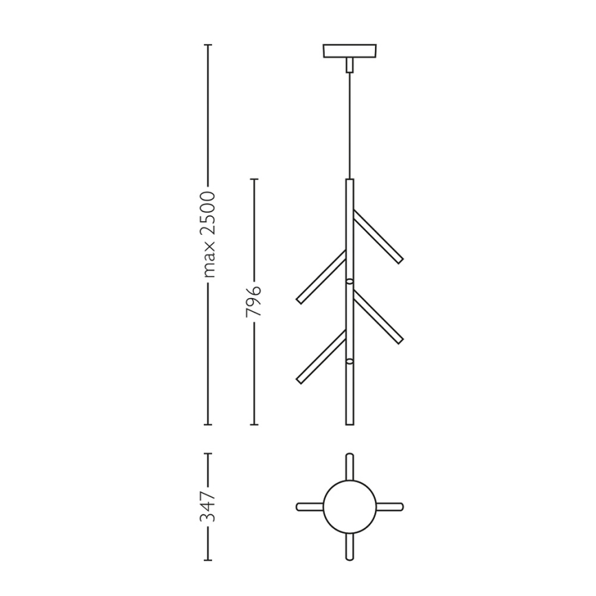 Lirio 40758/11/LI - Hängeleuchte BRANCHES 9xLED/5W