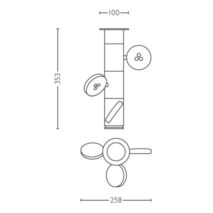 Lirio 57143/11/LI - Deckenleuchte TORNO 3xLED/7,5W