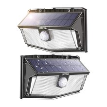 Litom - SET 2x LED Solar Wandleuchte mit Sensor LED/3,7V IP67