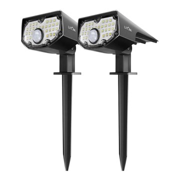 Litom - SET 2x LED-Solarleuchte mit Bewegungs- und Dämmerungssensor 2in1 LED/3,7V IP67