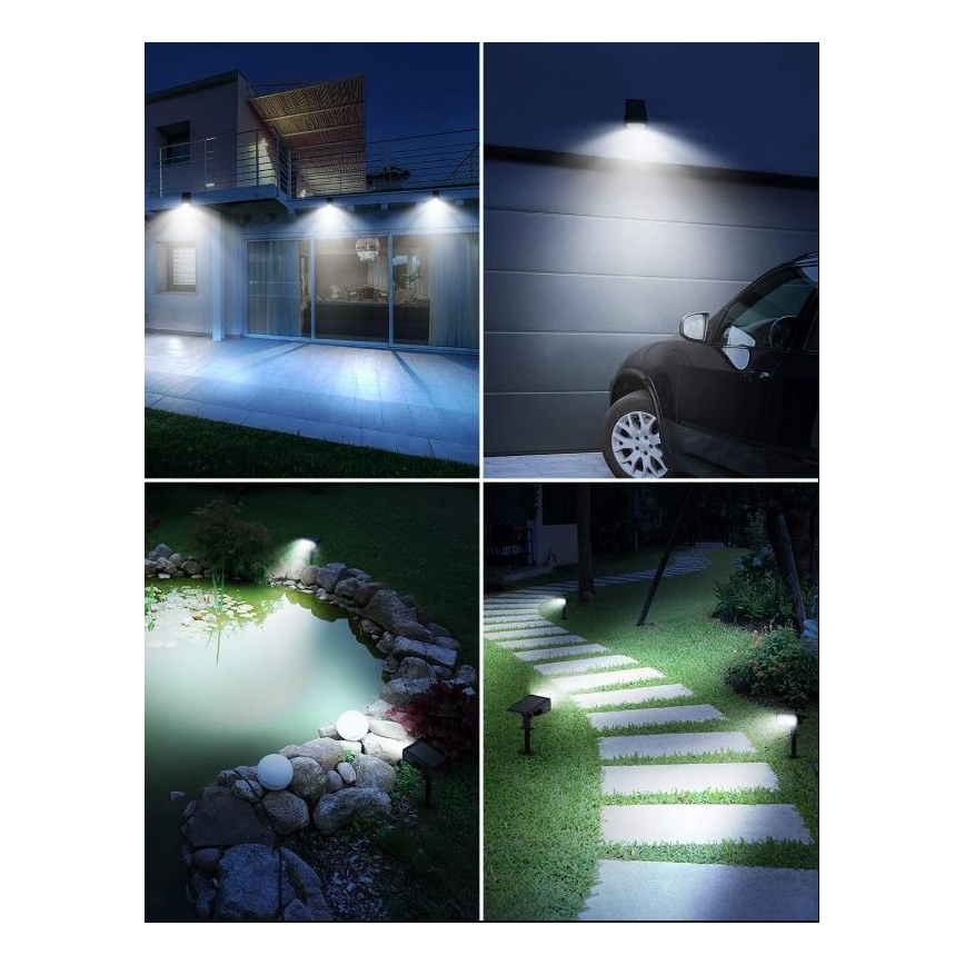 Litom - SET 2x LED Solarleuchte mit Sensor 2in1 LED/3,7V IP67