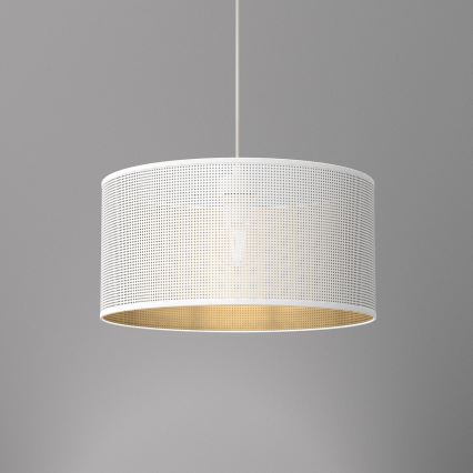 Deckenleuchte an Seil LOFT SHADE 1xE27/60W/230V Ø 40 cm weiß/gold