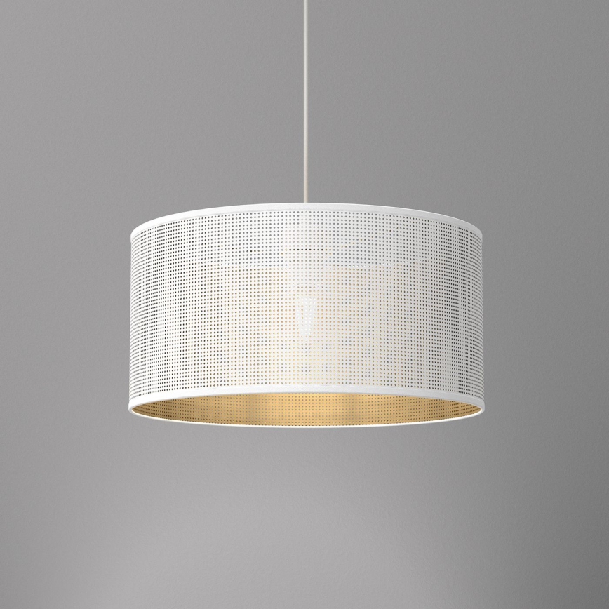 Deckenleuchte an Seil LOFT SHADE 1xE27/60W/230V Ø 40 cm weiß/gold