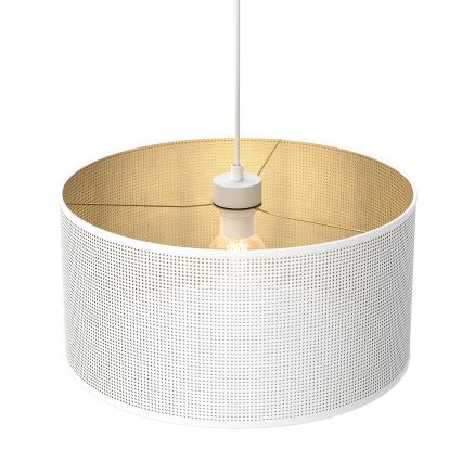 Deckenleuchte an Seil LOFT SHADE 1xE27/60W/230V Ø 40 cm weiß/gold