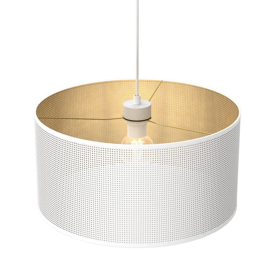 Deckenleuchte an Seil LOFT SHADE 1xE27/60W/230V Ø 40 cm weiß/gold