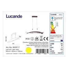 Lucande - Dimmbare Hängeleuchte an Schnur MARIJA LED/22W/230V