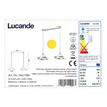 Lucande - Dimmbare LED-Hängeleuchte an Schnur LYANI 2xLED/9,5W/230V