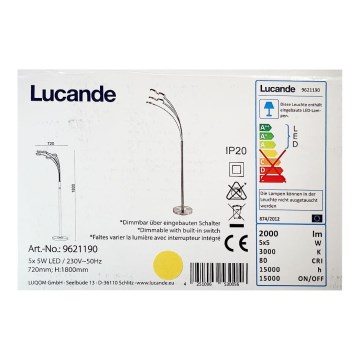 Lucande - Dimmbare LED-Stehleuchte CATRIONA 5xLED/5W/230V