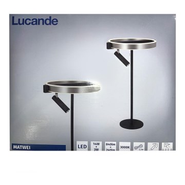 Lucande - Dimmbare LED-Tischlampe MATWEI LED/14W/230V + LED/3W/230V