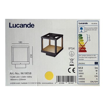 Lucande - LED-Außenleuchte LEALAND LED/10,8W/230V IP54