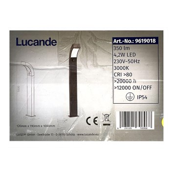 Lucande - LED-Außenleuchte mit Sensor LENNIK LED/3W/230V IP54