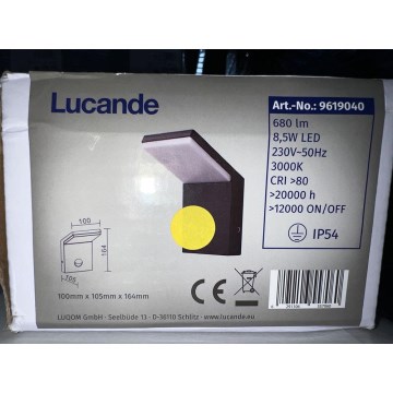 Lucande - LED-Außenwandleuchte mit Sensor NEVIO LED/8,5W/230V IP54