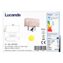 Lucande - LED-Wandlampe VIRVE 1XLED/13,4W/230V + 1xLED/3,4W/230V