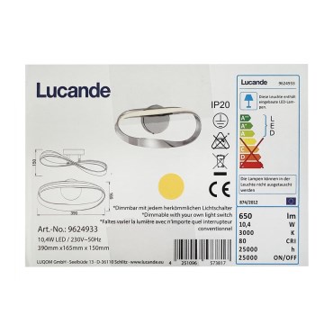 Lucande - LED-Wandleuchte XALIA LED/10,4W/230V