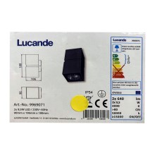 Lucande - Outdoor-LED-Wandleuchte GABRIELA 2xLED/9,5W/230V IP54