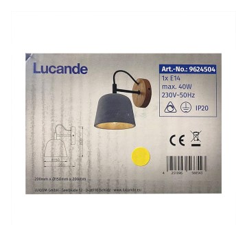 Lucande - Wandlampe KALINDA 1xE14/40W/230V