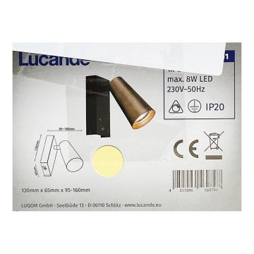 Lucande - Wandleuchte ANGELINA 1xGU10/8W/230V