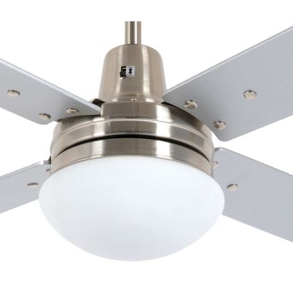 Lucci Air 210334 - Deckenventilator AIRFUSION QUEST 1xE27/60W/230V Holz/mattchrom + Fernbedienung
