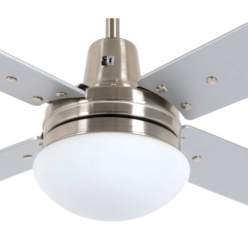 Lucci Air 210334 - Deckenventilator AIRFUSION QUEST 1xE27/60W/230V Holz/mattchrom + Fernbedienung