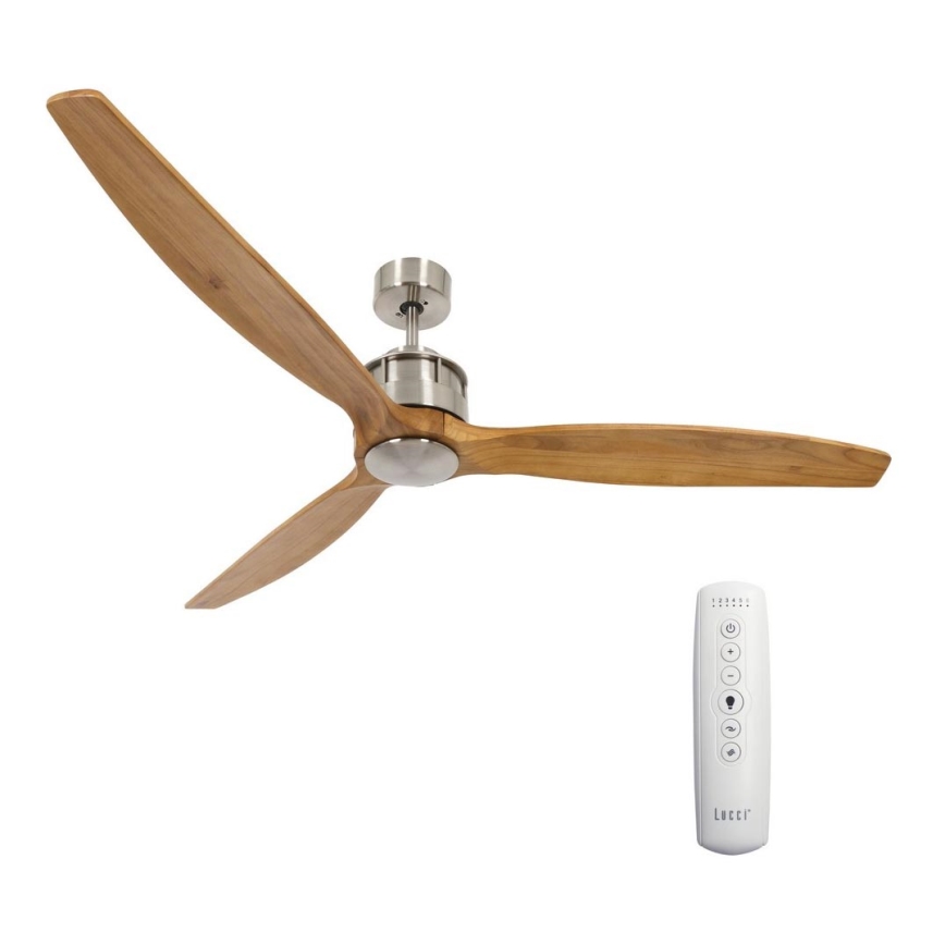 Lucci air 210506 - Deckenventilator AIRFUSION AKMANI Paulownia/braun + Fernbedienung