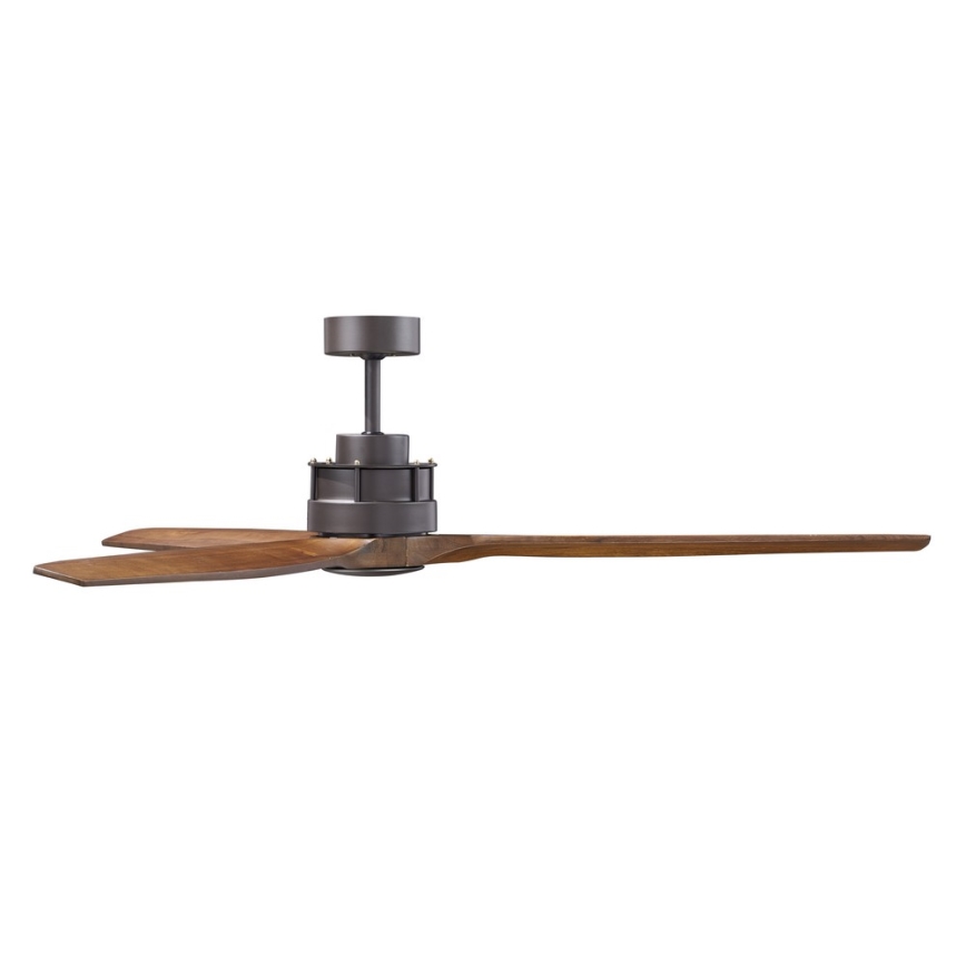 Lucci air 210507 - Deckenventilator AIRFUSION AKMANI Paulownia/Schwarz + Fernbedienung