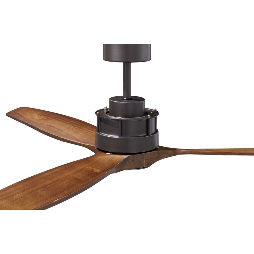 Lucci air 210507 - Deckenventilator AIRFUSION AKMANI Paulownia/Schwarz + Fernbedienung