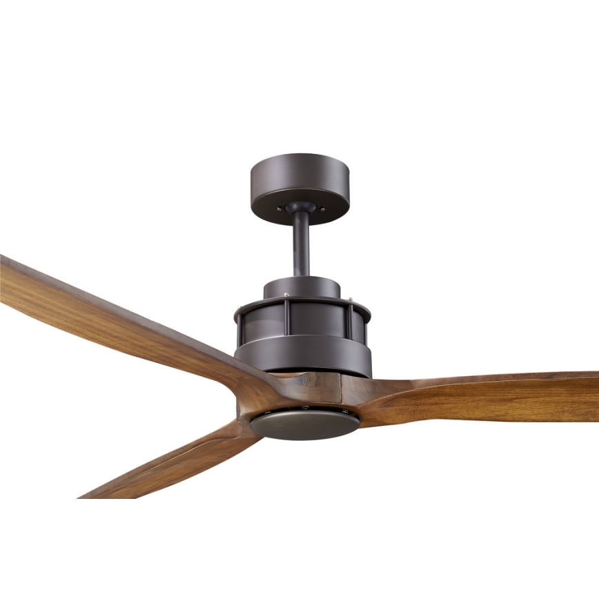 Lucci air 210507 - Deckenventilator AIRFUSION AKMANI Paulownia/Schwarz + Fernbedienung