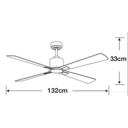 Lucci Air 210520 - Deckenventilator AIRFUSION CLIMATE Holz/mattes Chrom + Fernbedienung