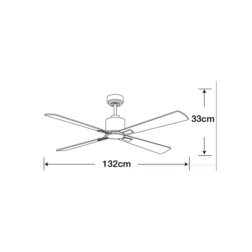 Lucci Air 210520 - Deckenventilator AIRFUSION CLIMATE Holz/mattes Chrom + Fernbedienung