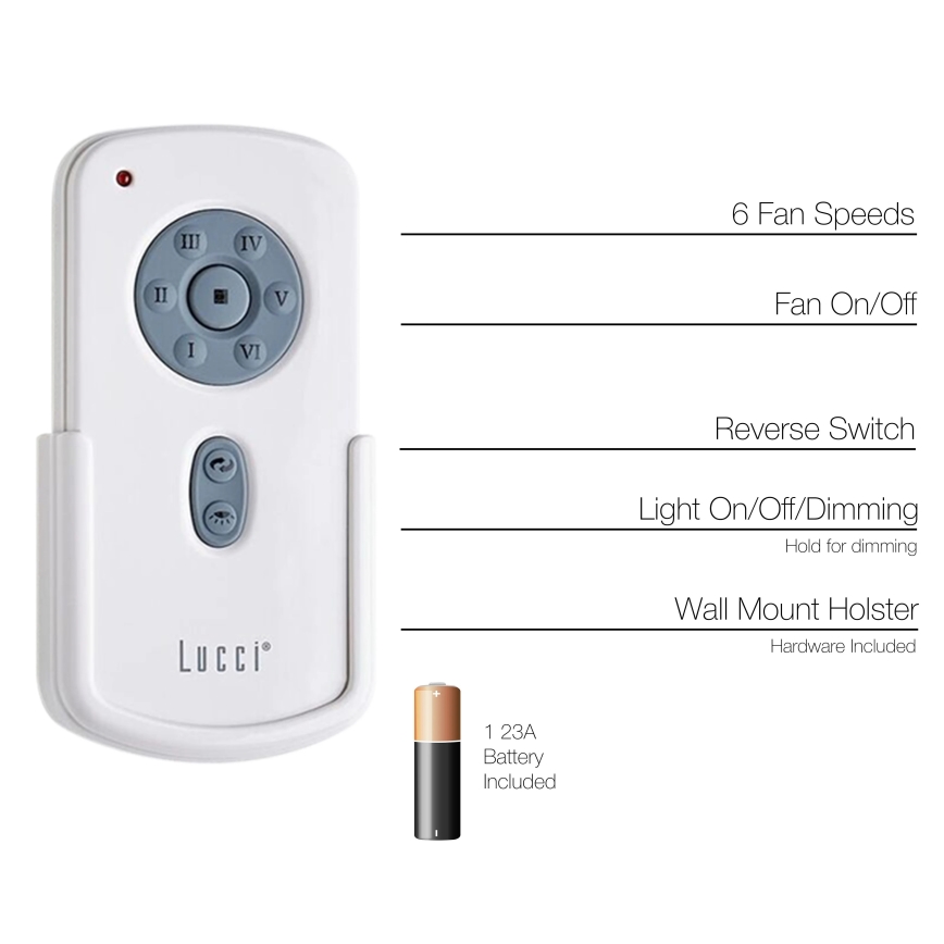 Lucci Air 21052TRS - Fernbedienung für die Ventilatoren CLIMATE, RADAR und FRASER 1x23A