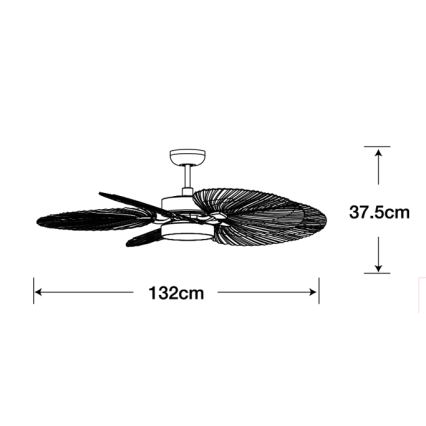 Lucci Air 210655 - LED-Deckenventilator BALI 1xGX53/18W/230V braun + Fernbedienung