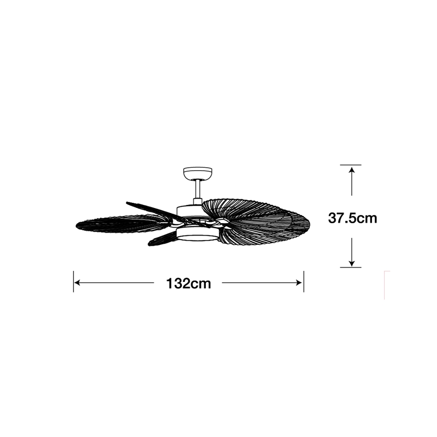 Lucci Air 210655 - LED-Deckenventilator BALI 1xGX53/18W/230V braun + Fernbedienung