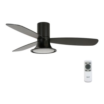 Lucci Air 210662 - LED dimmbarer Deckenventilator FLUSSO 1xGX53/18W/230V Holz/Schwarz + Fernbedienung