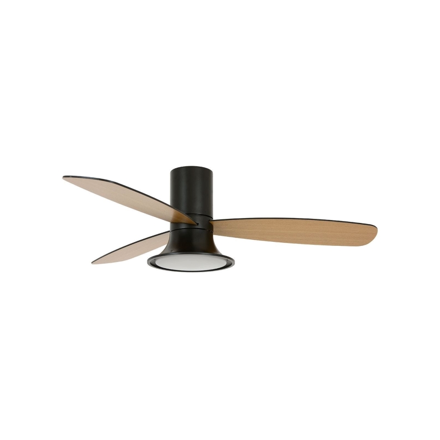 Lucci Air 210662 - LED dimmbarer Deckenventilator FLUSSO 1xGX53/18W/230V Holz/Schwarz + Fernbedienung