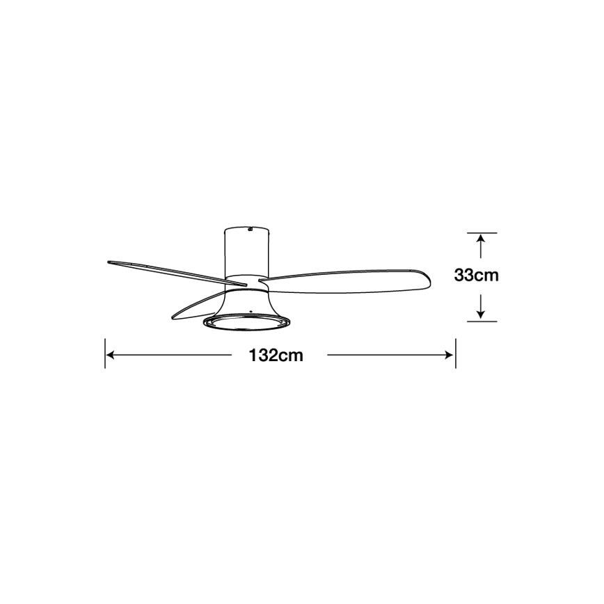 Lucci Air 210662 - LED dimmbarer Deckenventilator FLUSSO 1xGX53/18W/230V Holz/Schwarz + Fernbedienung