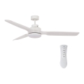 Lucci air 213055 - LED-Deckenventilator SHOALHAVEN GX53/17W/230V Paulownia/weiß Ø 142 cm + Fernbedienung