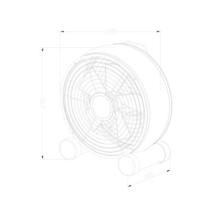 Lucci air 213121 - Tischventilator BREEZE, braun, Durchmesser 28 cm